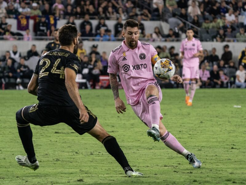 photo of messi making a move