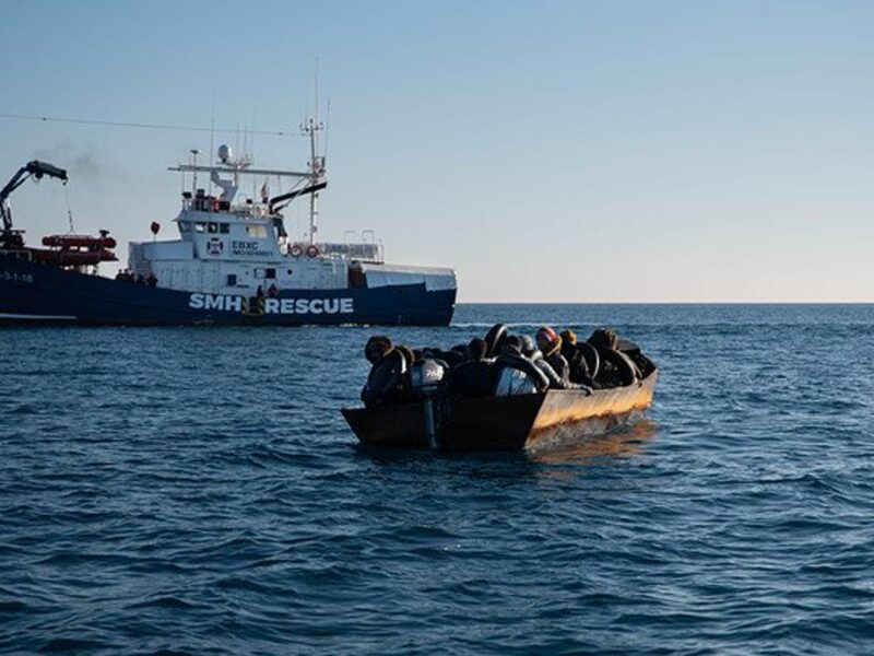Photo of Migrants Rescued in Mediterranean Sea