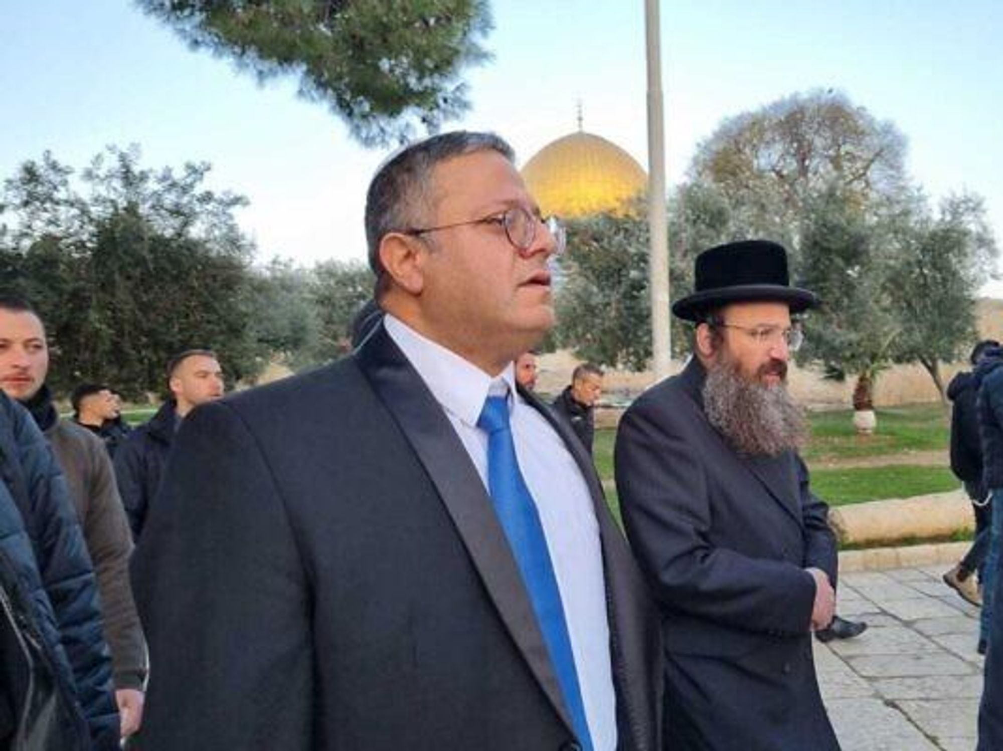 Photo of Minister of National Security Itamar Ben-Gvir visiting the al-Aqsa Mosque compound on Jan. 3