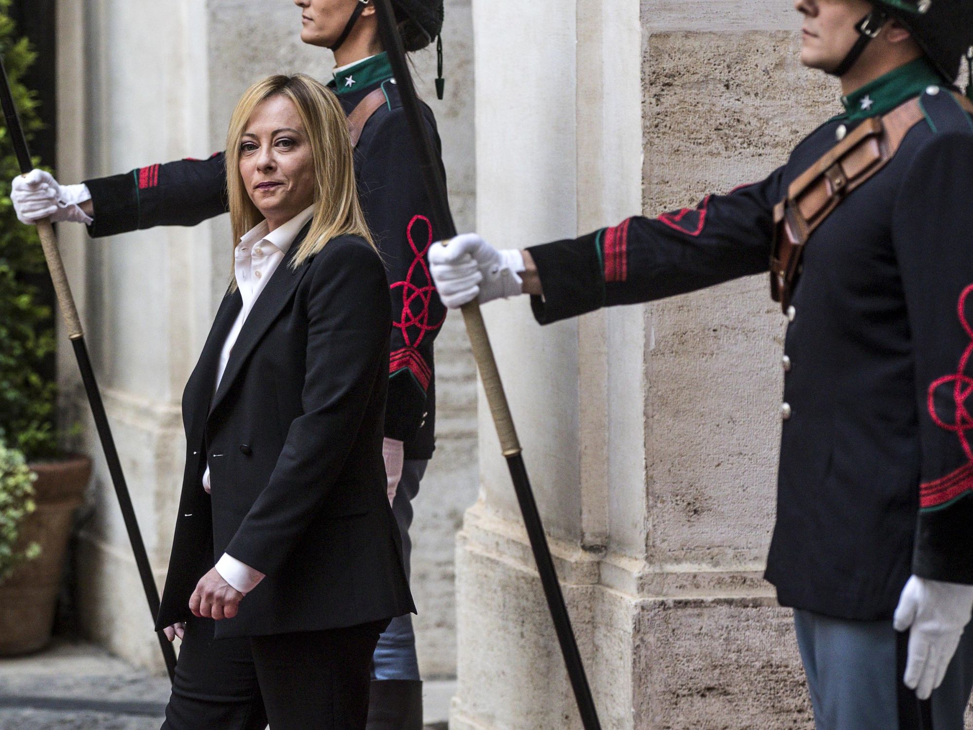 Photo of new Italian Prime Minister Giorgia Meloni in Rome on Oct. 23