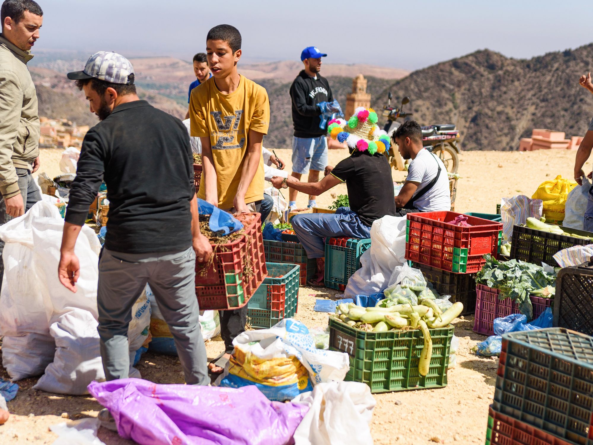 photo of people carrying aid