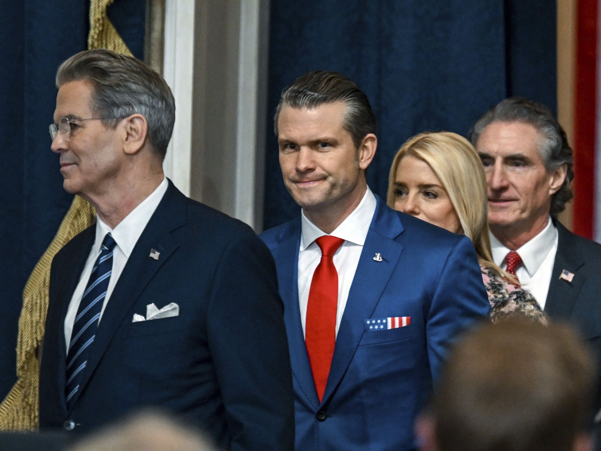 photo of pete hegseth and others
