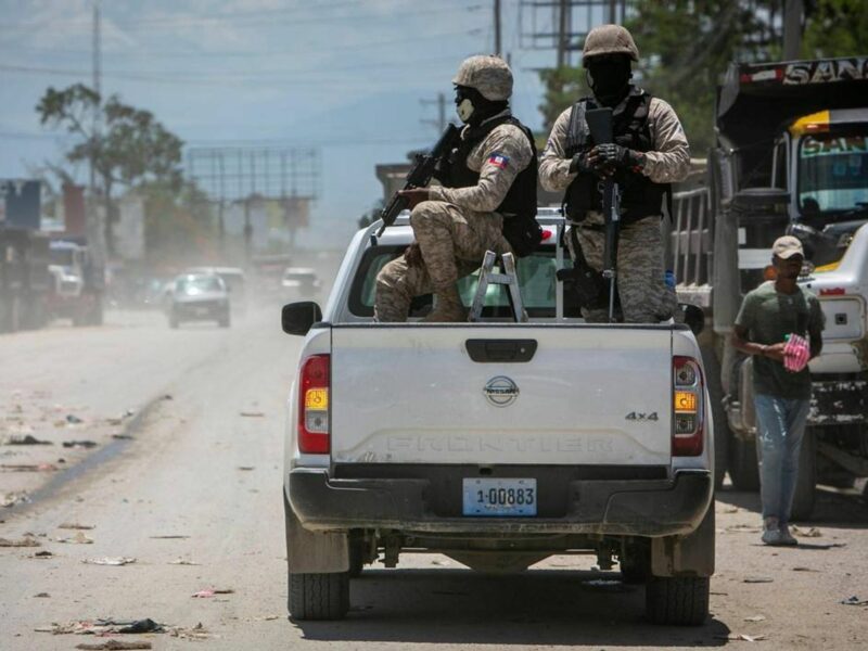 Photo of police patrol in Tabarre, east of Port-au-Prince