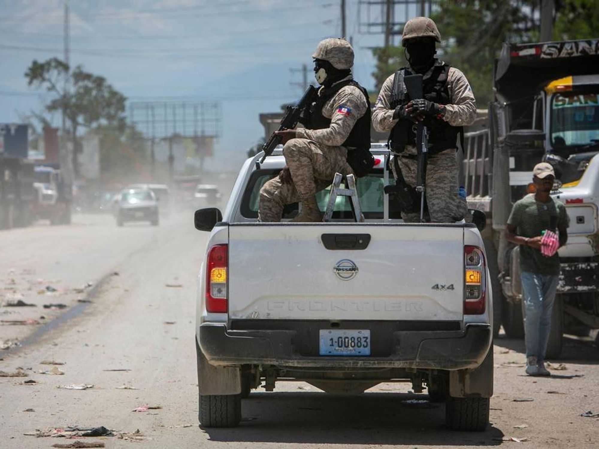 Photo of police patrol in Tabarre, east of Port-au-Prince