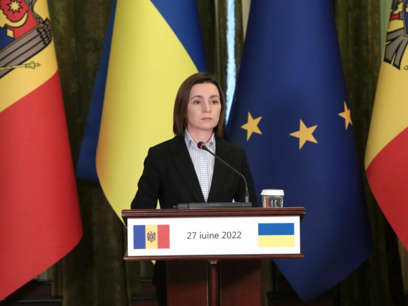 photo of President Sandu in Kyiv in June