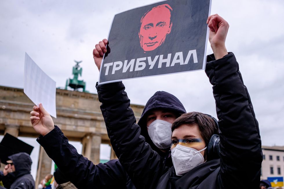 Photo of protesters against the war in Ukraine in Berlin
