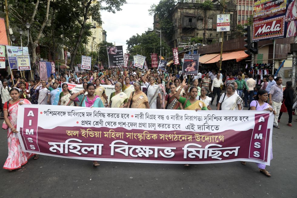 Photo of protesters in India fightings for women's rights