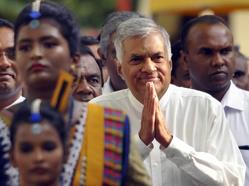 Photo of Ranil Wickremesinghe in Sri Lanka
