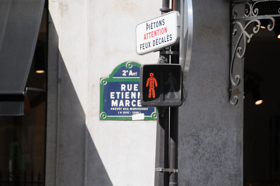 Photo of Rue Etienne Marcel in Paris, France.