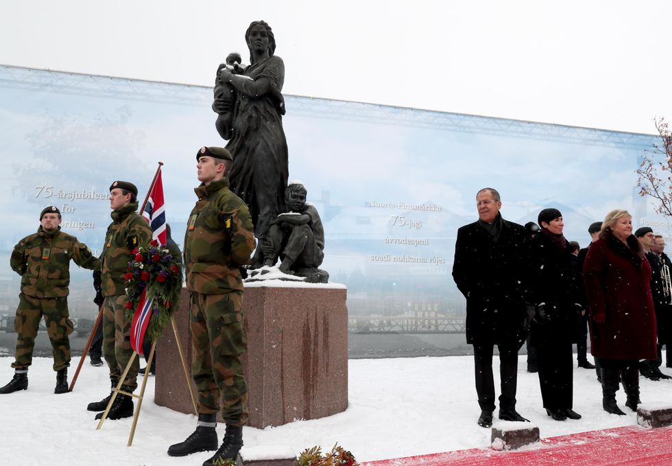 photo of russian foreign minister sergey lavrov in kirkenes norwary