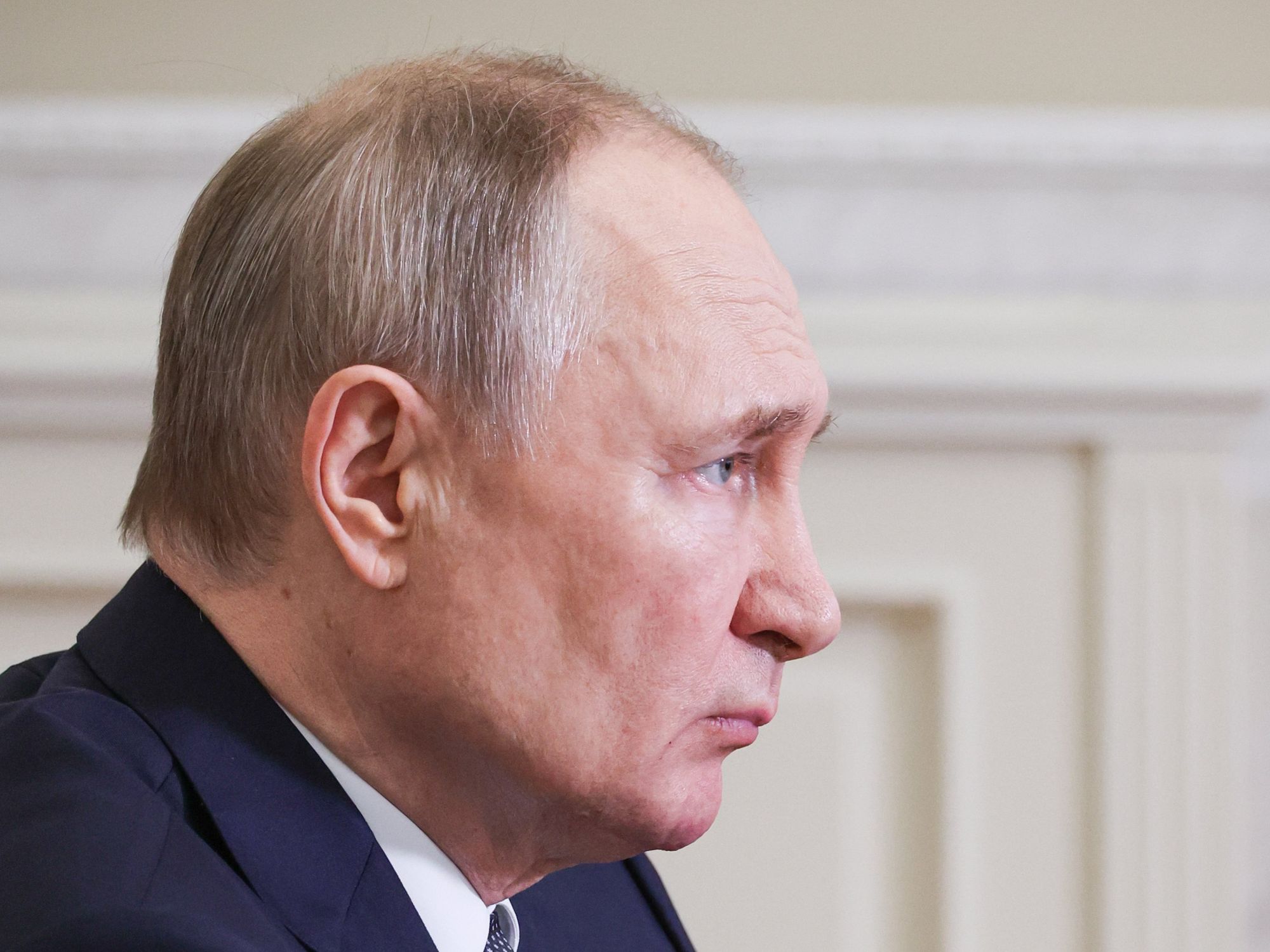 Photo of Russian President Vladimir Putin in St. Petersburg, Russia, on May 3
