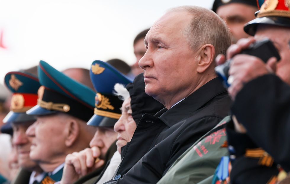 Photo of Russia's President Vladimir Putin attending a Victory Day military parade marking the 77th anniversary of the victory over Nazi Germany in World War II, in Moscow's Red Square