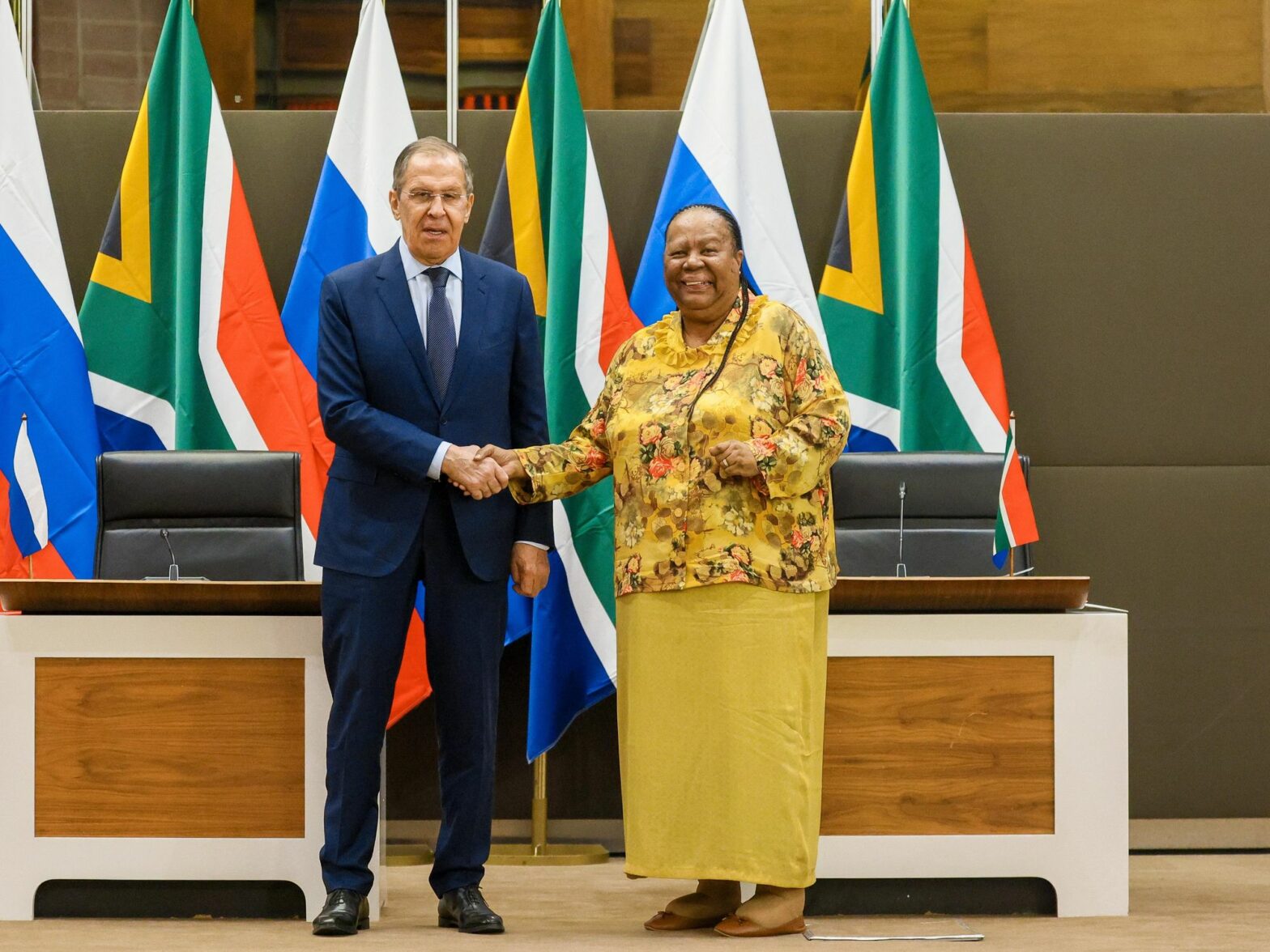 Photo of Sergey Lavrov during his visit to South Africa