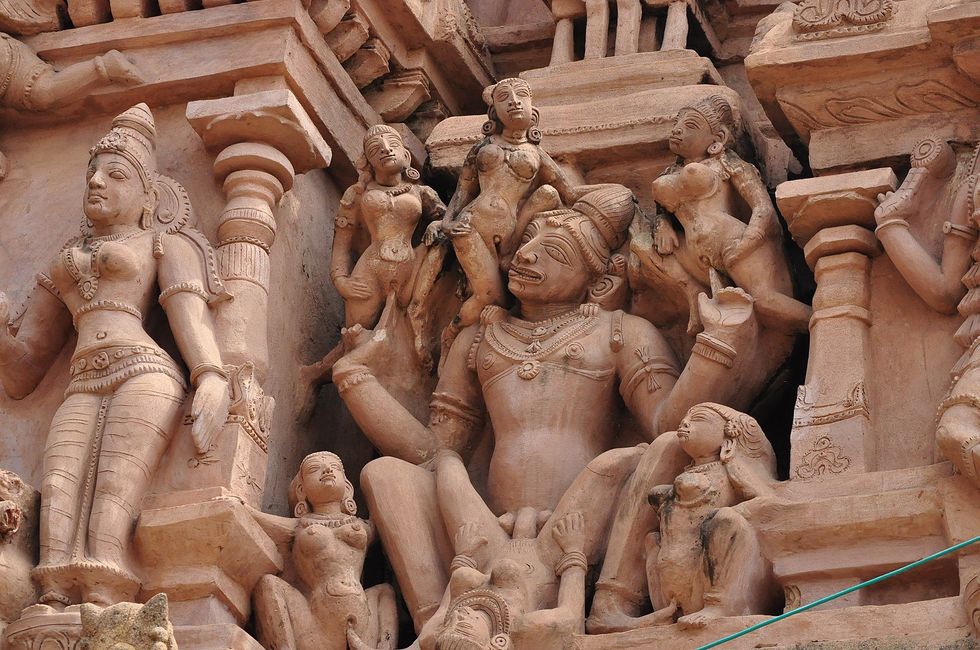 Photo of sex statues in an India temple