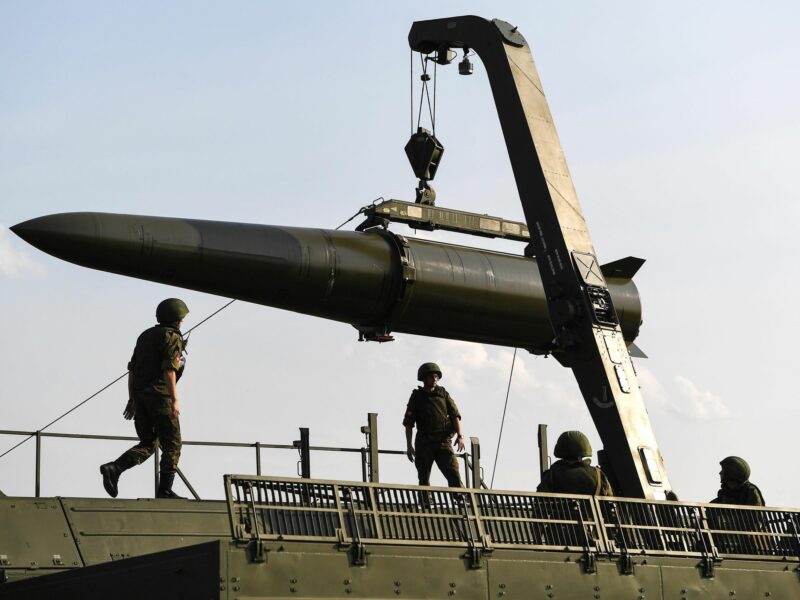 Photo of soldiers with a missile