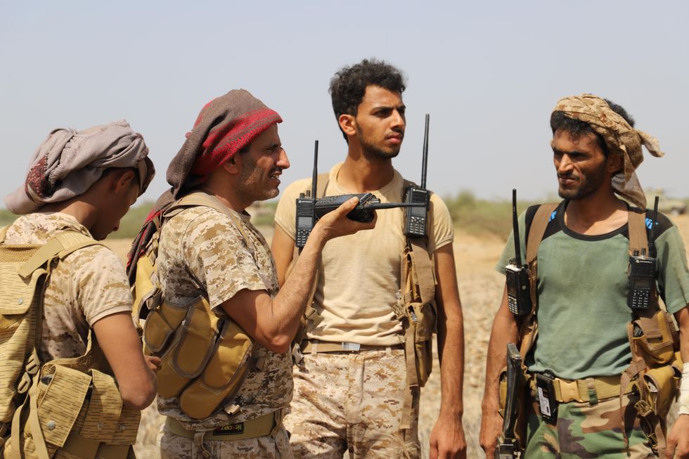 Photo of some members of Yemeni government forces