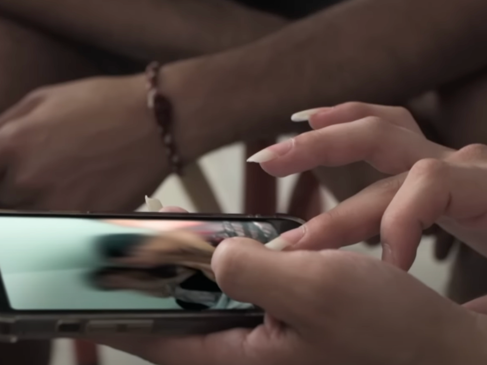 Photo of someone holding a phone