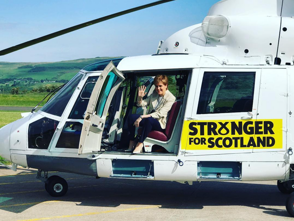 Photo of Sturgeon in a helicopter