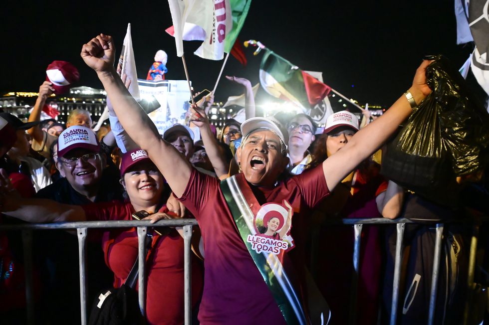 Photo of supporters of Claudia Sheinbaum after she won Mexico's general election