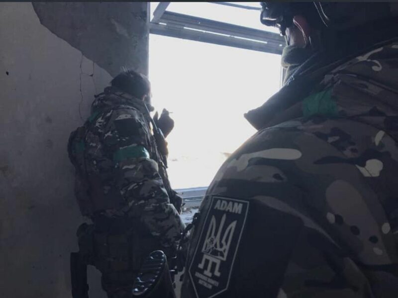 Photo of the Chechen Dzhokhar Dudayev Battalion in Ukraine