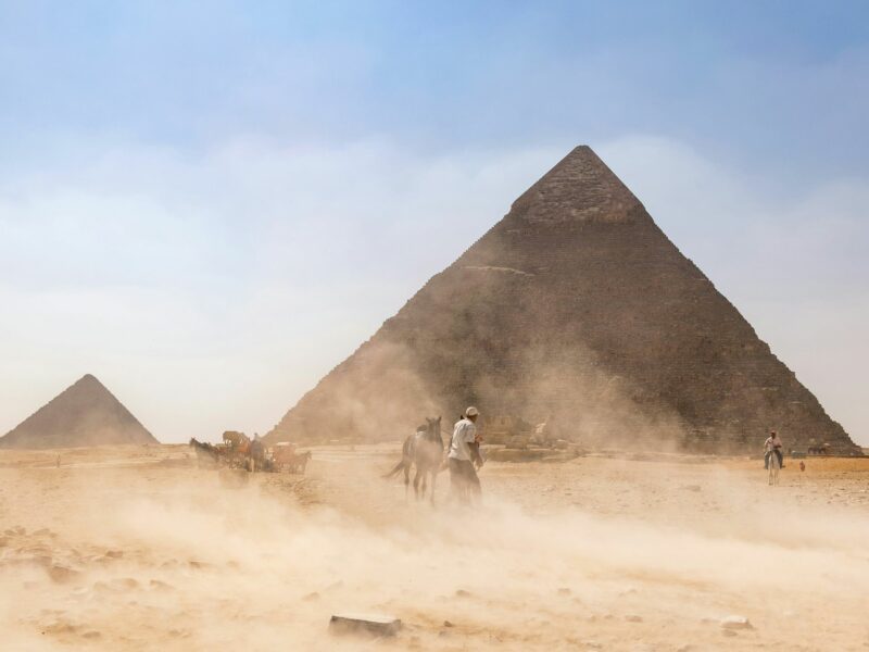 Photo of the pyramids in Giza