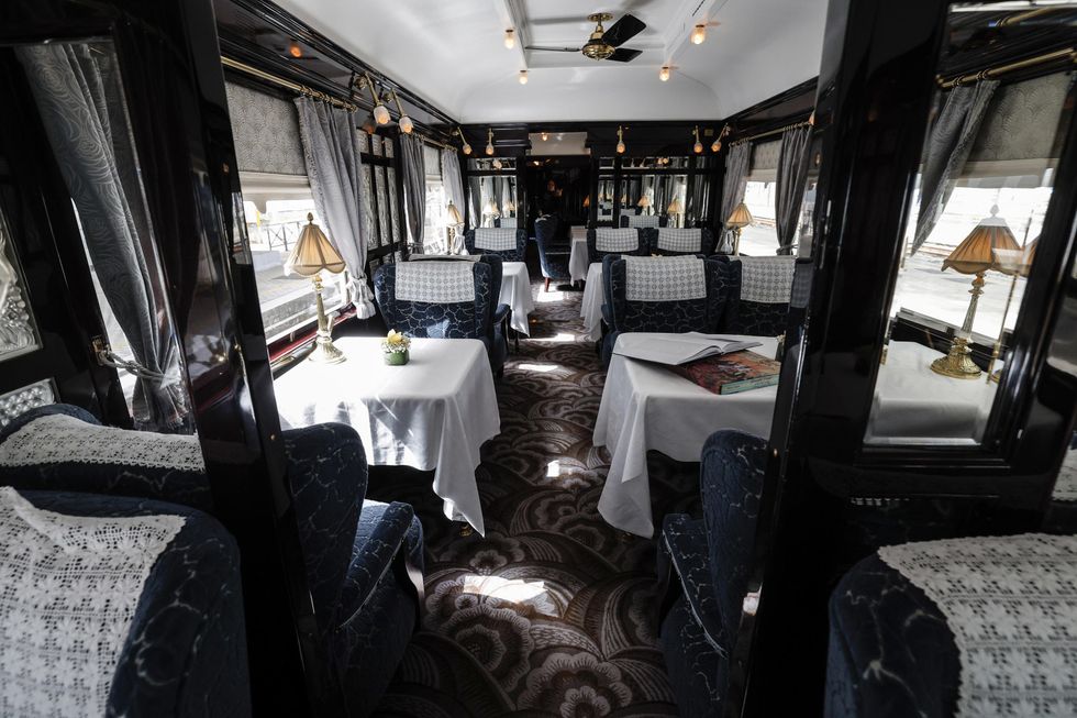 Photo of the Venice Simplon Orient Express (VSOE) interior.