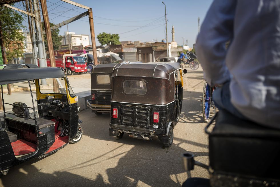 Photo of tuk-tuks in Cairo