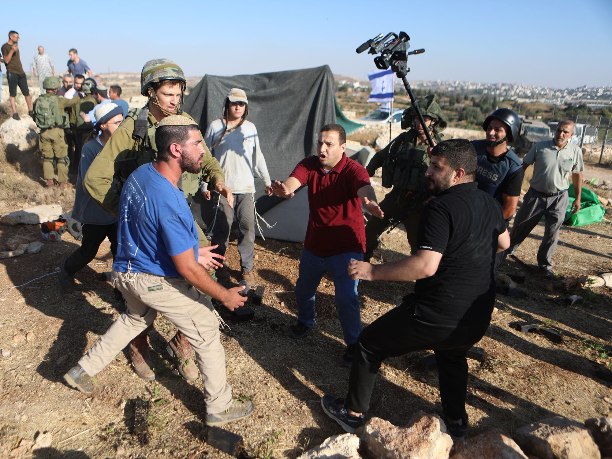 photo of two men about to fight