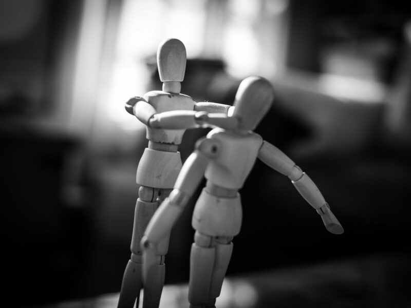 Photo of two wooden figurines