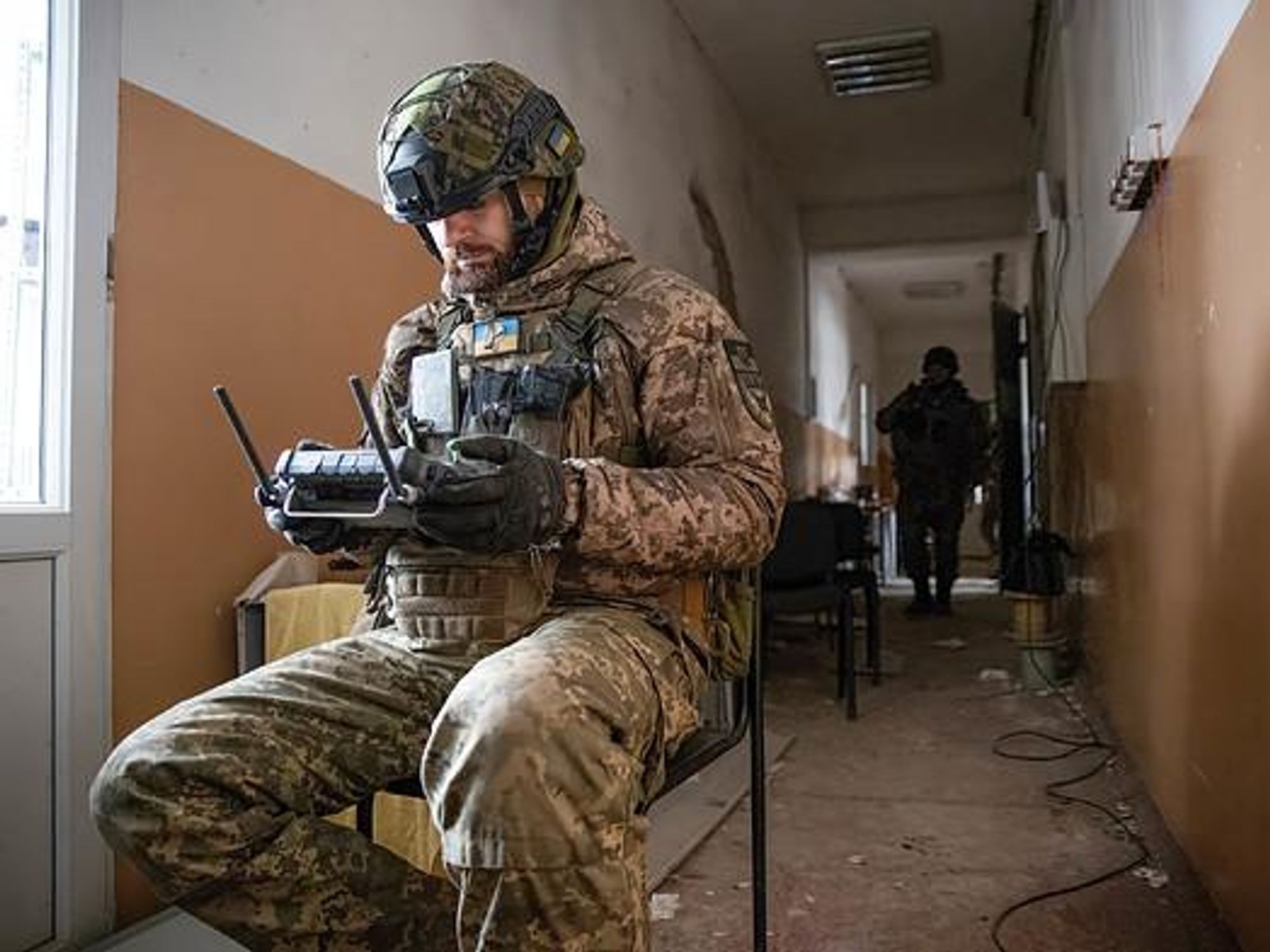 Photo of Ukrainian Drone Operator in Bakhmut