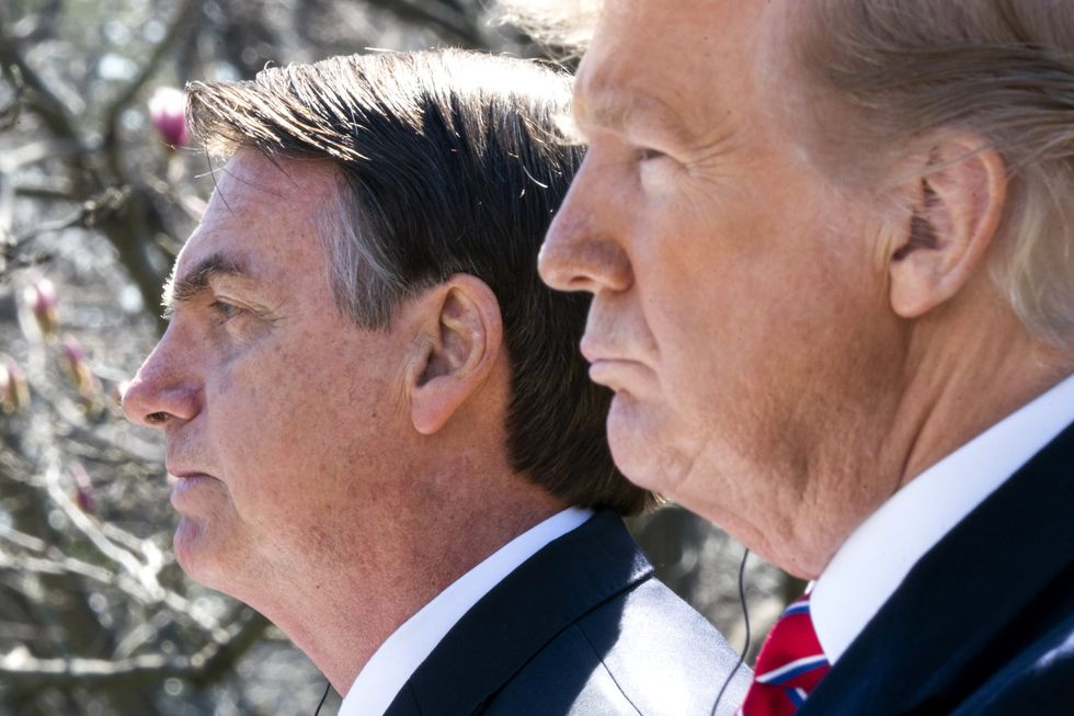 Photo of US President Donald J. Trump and Brazilian President Jair Bolsonaro in Washington back in 2019