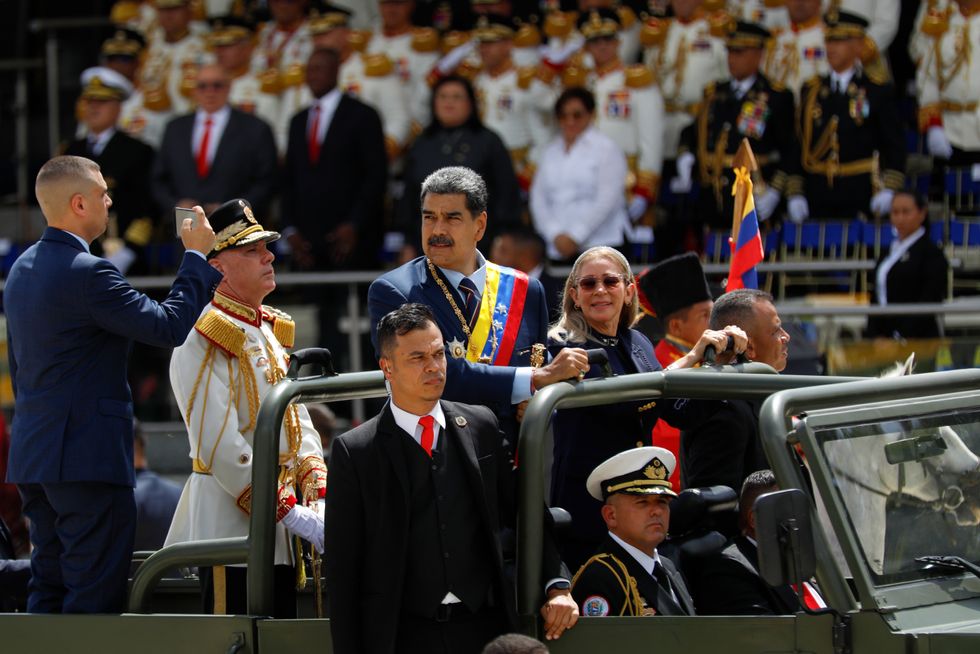 Photo of Venezuela President Nicolas Maduro celebrating Independence day.