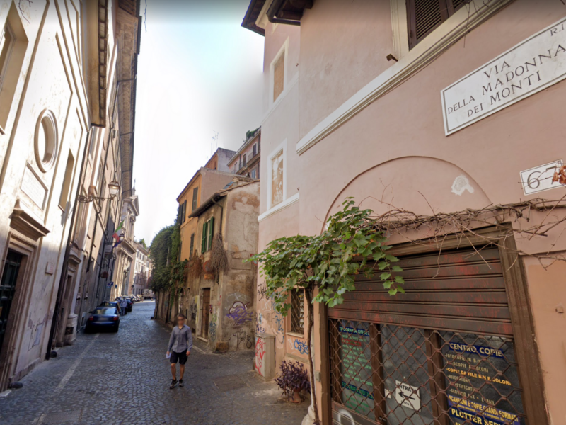 Photo of Via della Madonna dei Monti in Rome, Italy.
