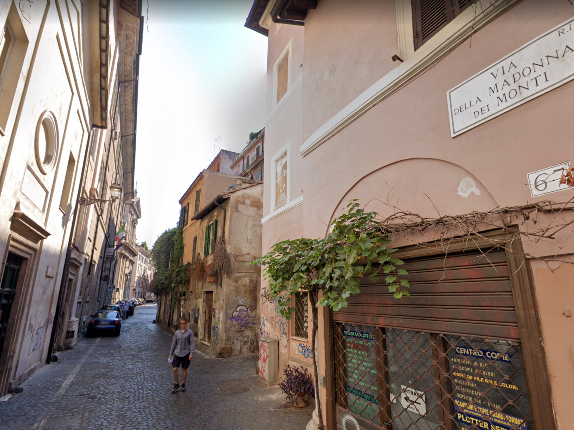 Photo of Via della Madonna dei Monti in Rome, Italy.