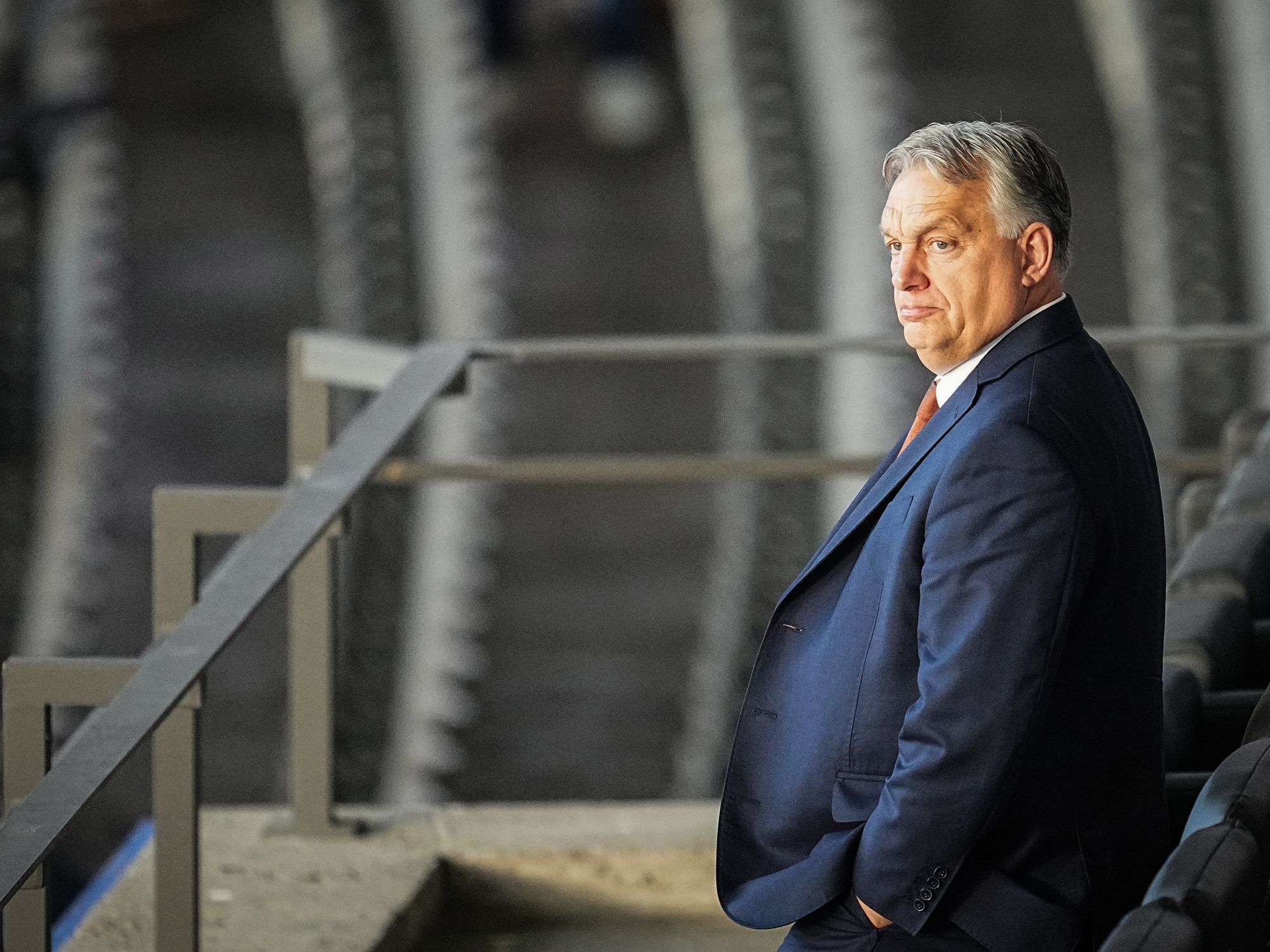 Photo of Viktor Orbán attending the final of the 2024 European Championship.