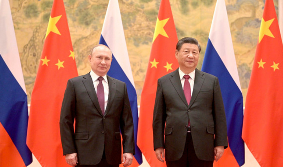 photo of Vladimir Putin Xi Jinping before the start of their bilateral meeting just weeks before Russia's invasion of Ukraine.