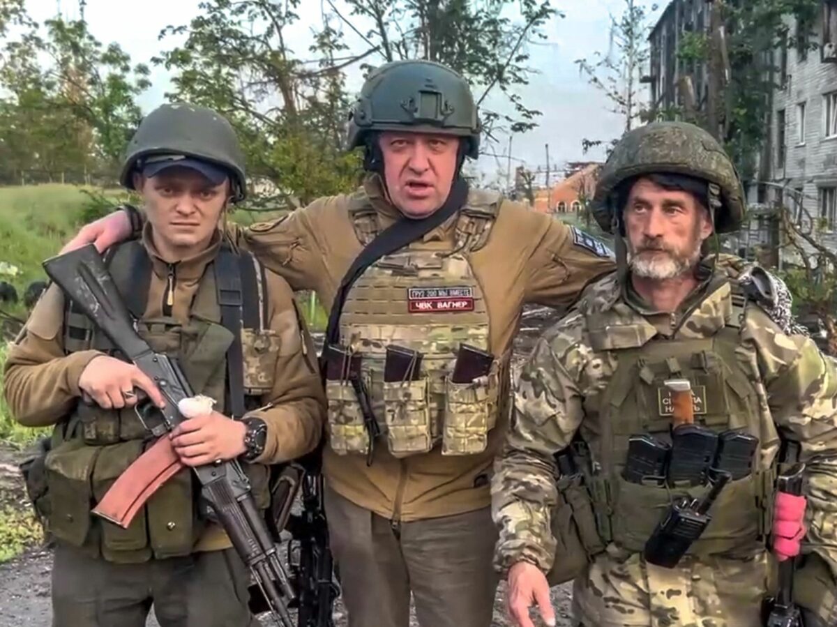 Photo of Wagner Group founder Yevgeny Prigozhin addressing his units