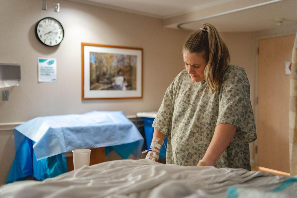 Photo of woman in labor