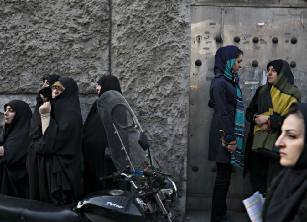 Photo of women in the streets of Tehran, Iran