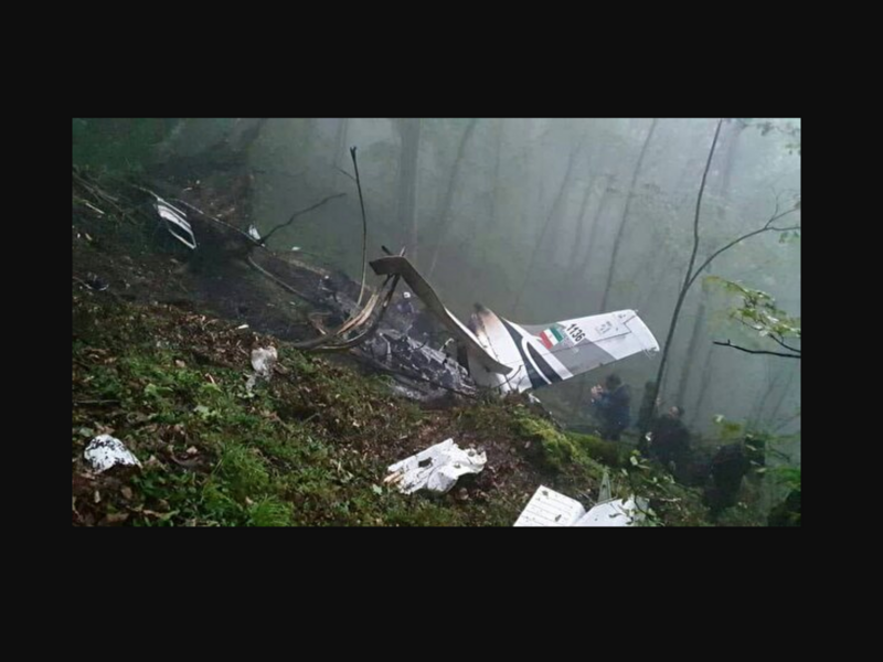photo of wreckage in the woods