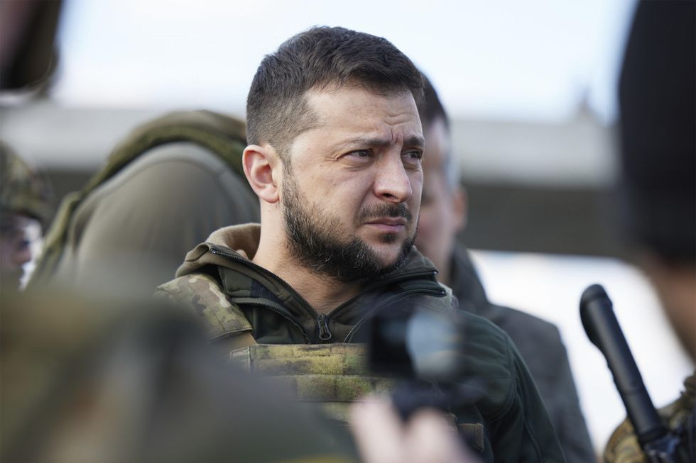 Photo of Zelensky in Bucha following the retreat of the Russian army.