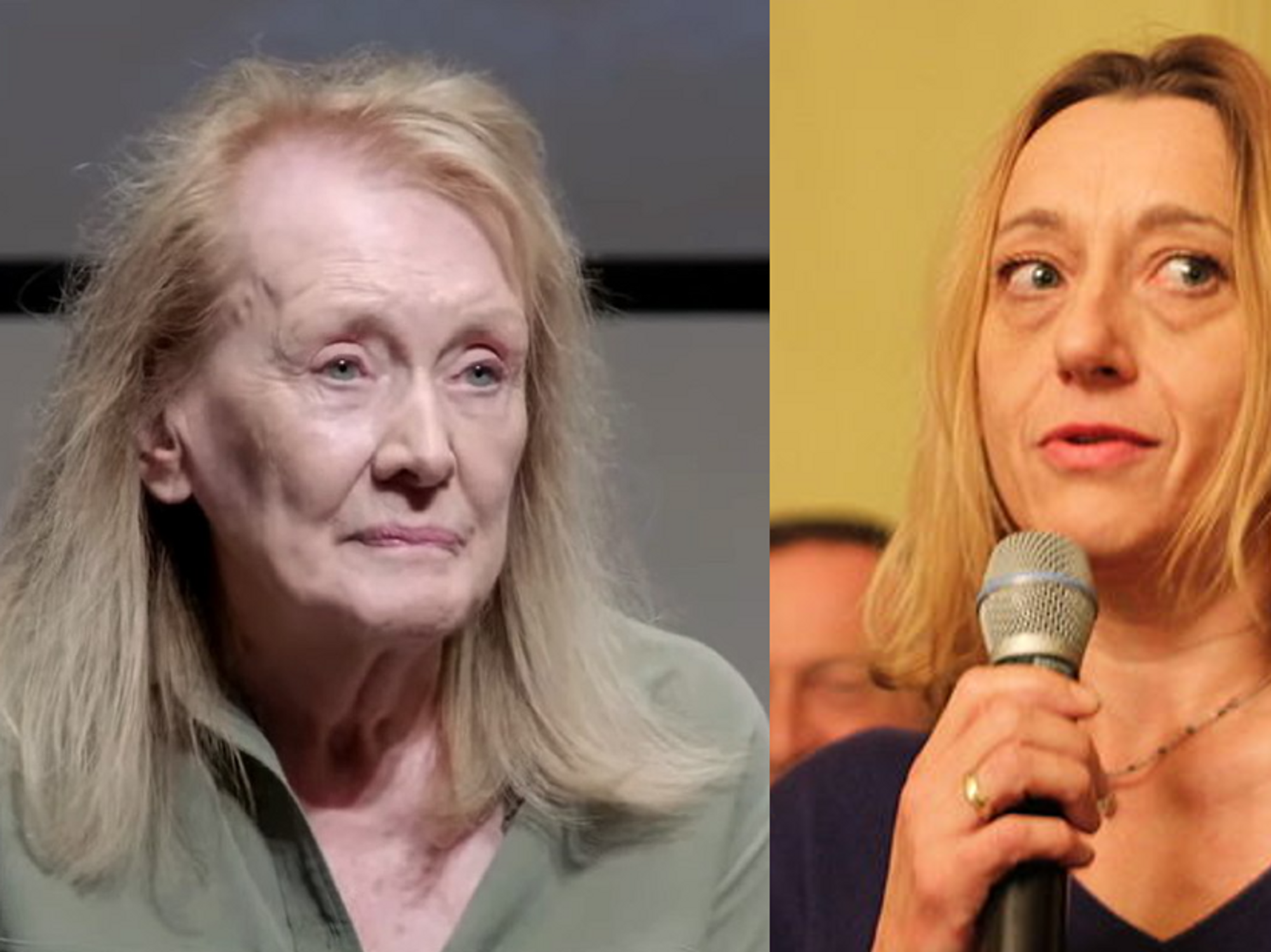 Photos of Nobel in Literature recipient Annie Ernaux and "Grit Lit" queen Virginie Despentes
