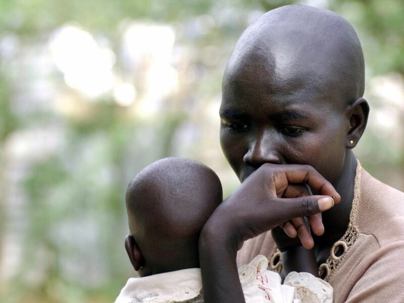 Picture of a woman holding a child