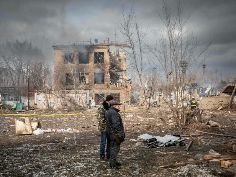 Picture of ruins in Dnipro after Russian invasion