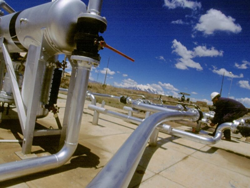 Pipeline in Sencata central station, Bolivia
