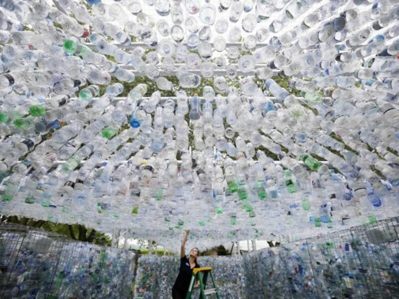 Plastic art exhibit in London
