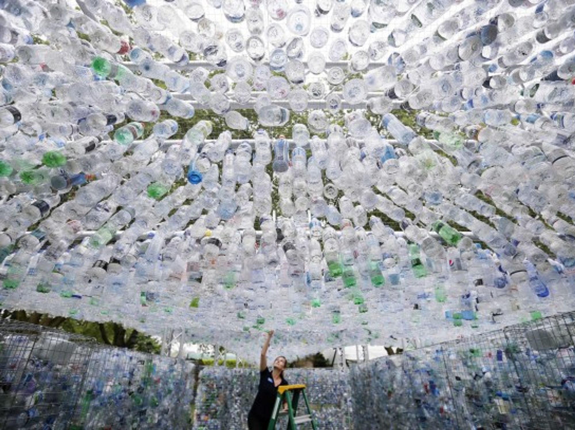 Plastic art exhibit in London
