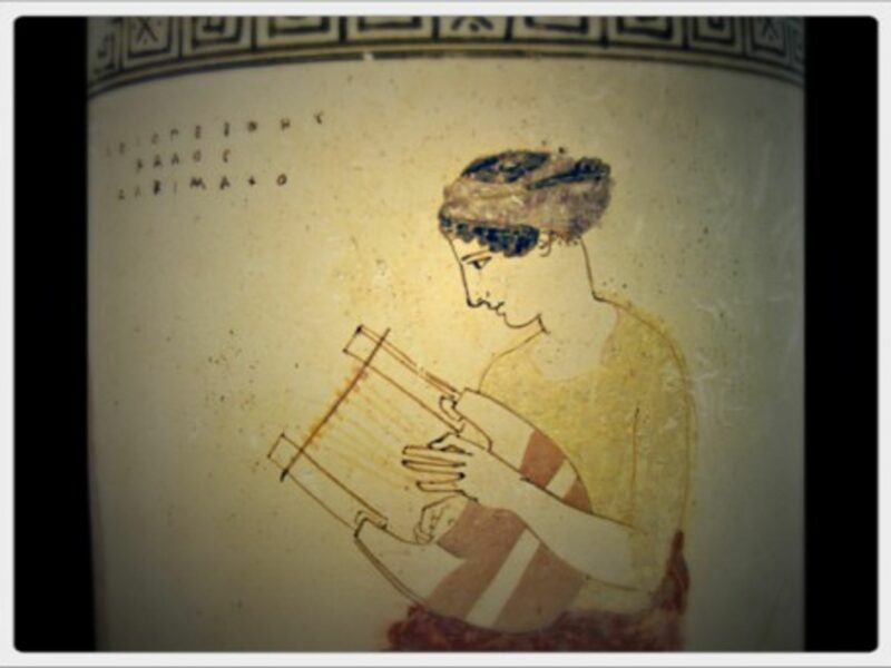 Playing the lyre