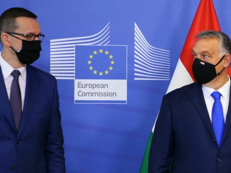 Poland's Prime Minister Mateusz Morawiecki and Hungary's PM Viktor Orban