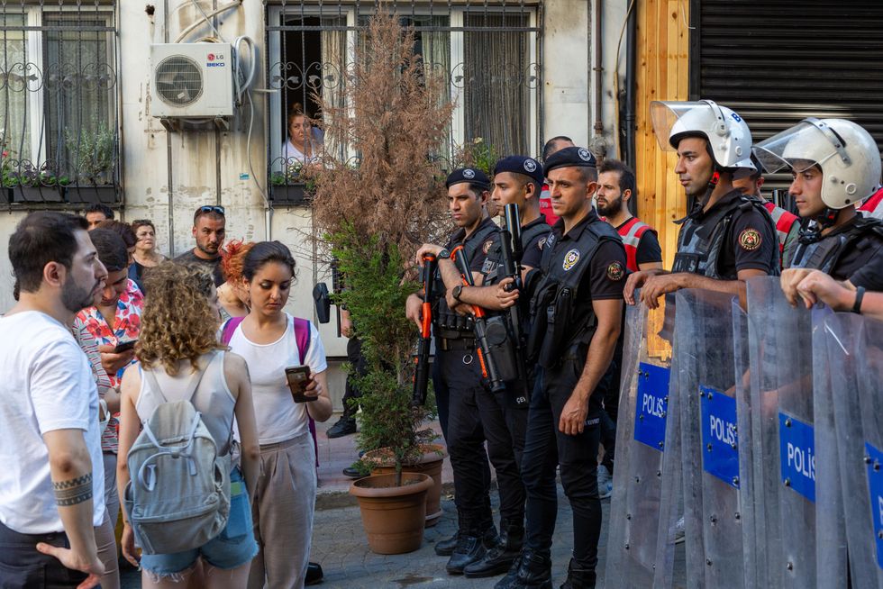Police force during Pride in Istanbul.